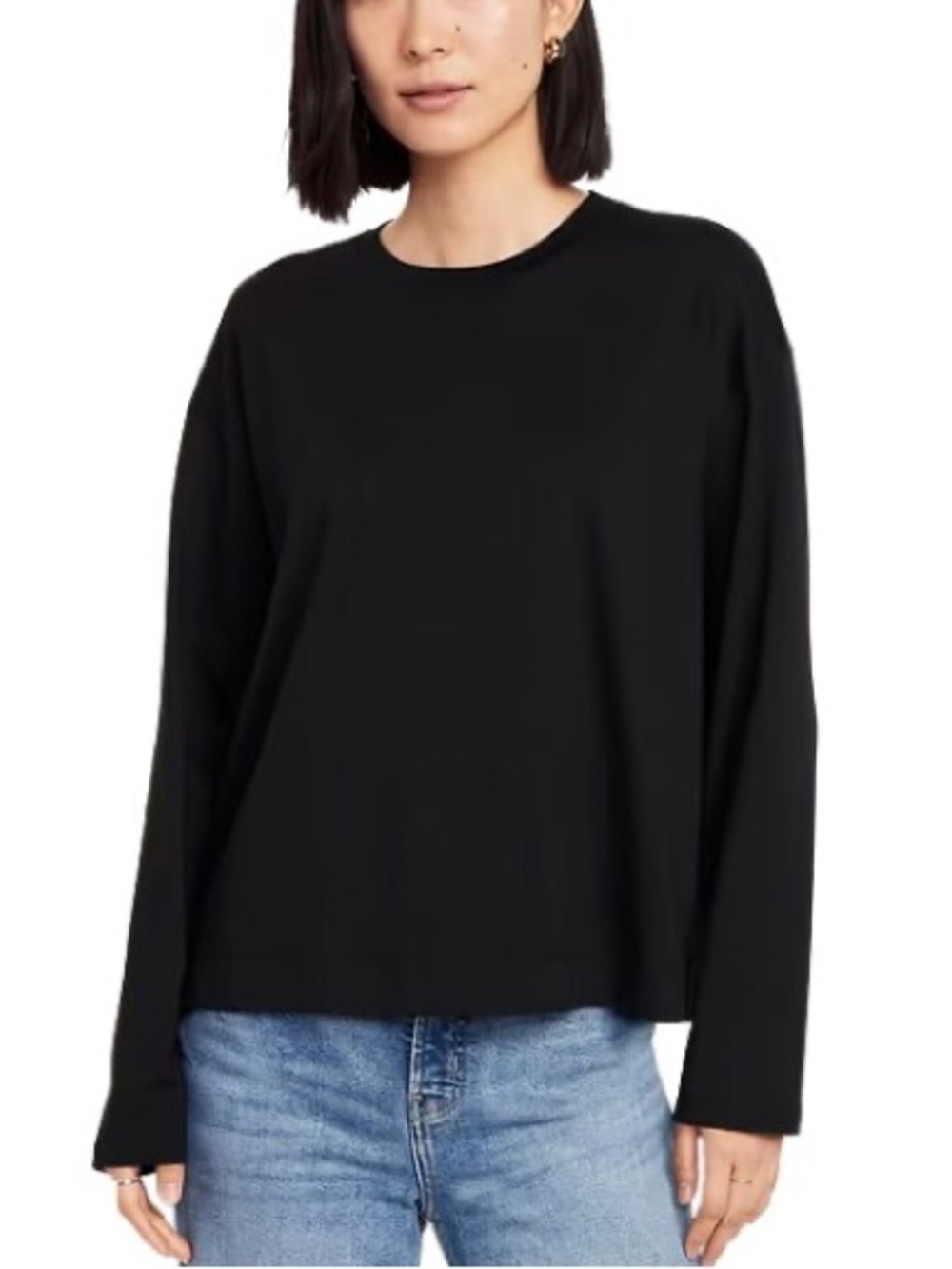 Old Navy Black Long Sleeve Vintage Tee Size M